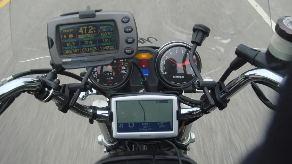 Multiple GPS mounted to a 1978 Honda Gold WIng